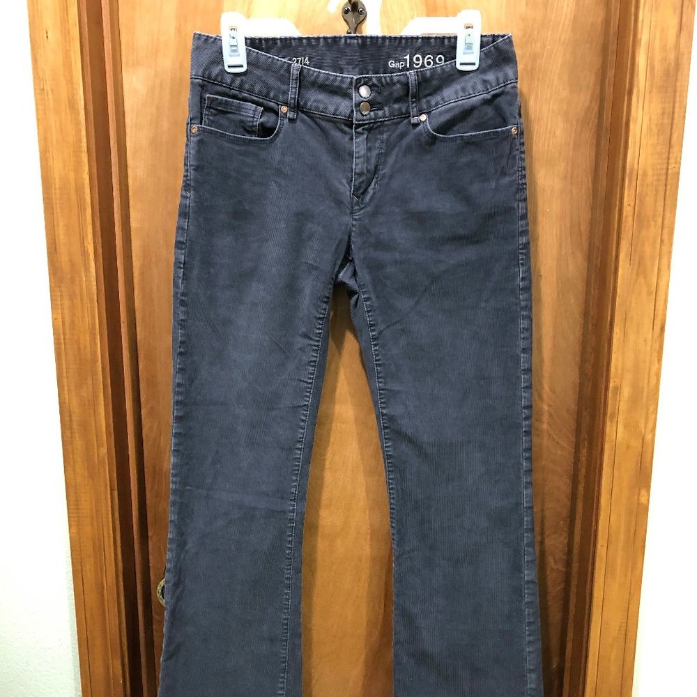 Gap 1969 Grey Corduroy Boot Cut Jeans Size 27